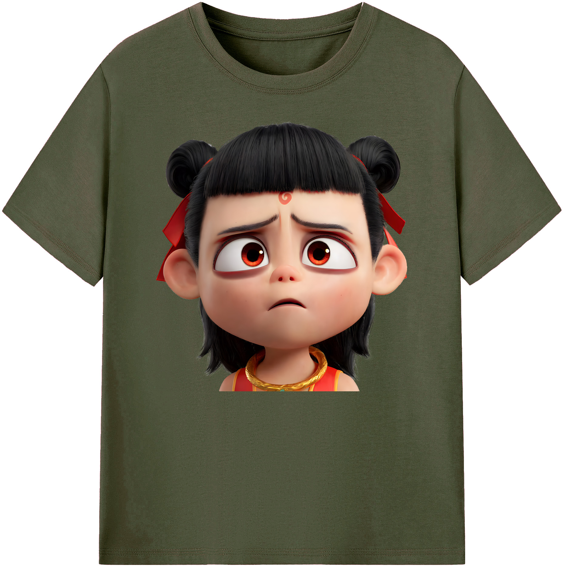 （画像用） Ne Zha 2 ナタ 魔童の大暴れ 綿100％ メンズ半袖Tシャツ｜肌触りやわらか＆通気性